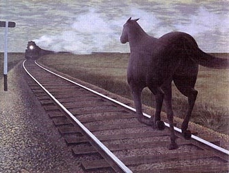 Horse and Train 1954