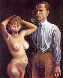 Self portrait with Naked Model 1925