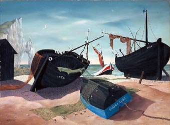 Fishing Craft at Etretat, 1939