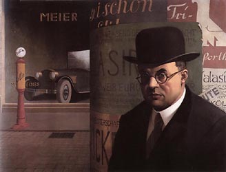 Self in Front of an Advertising Column 1926